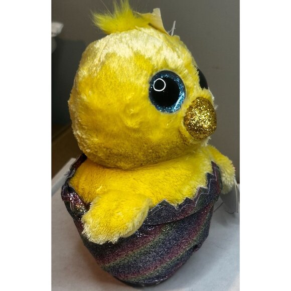 Ty Beanie Boos Chick Plush Yellow Toy With Glitter Eggshell Tag Easter Basket - Picture 2 of 4